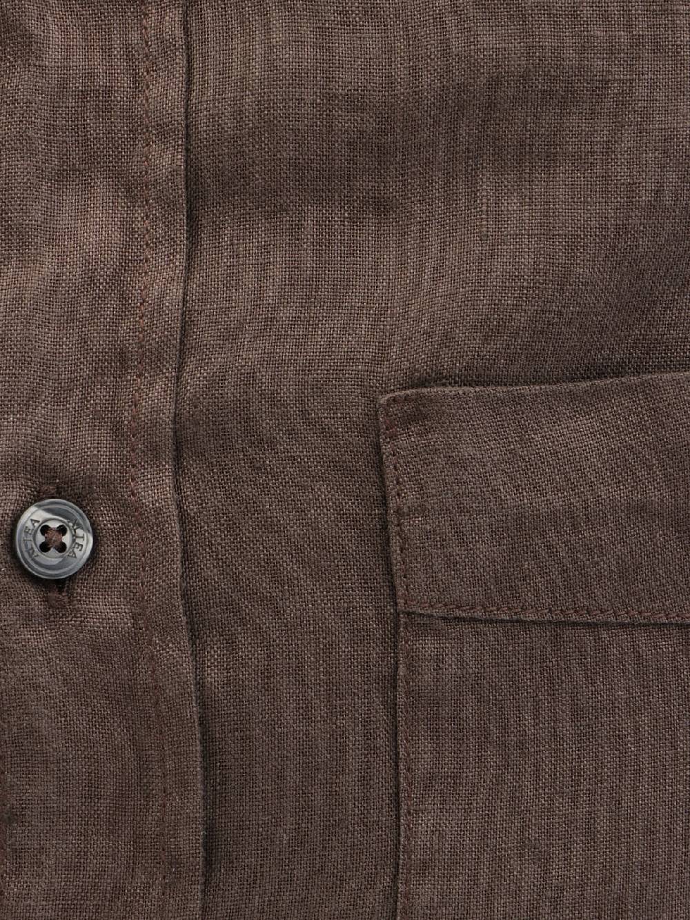 ALTEA Camicia Uomo In Lino Tinto In Capo