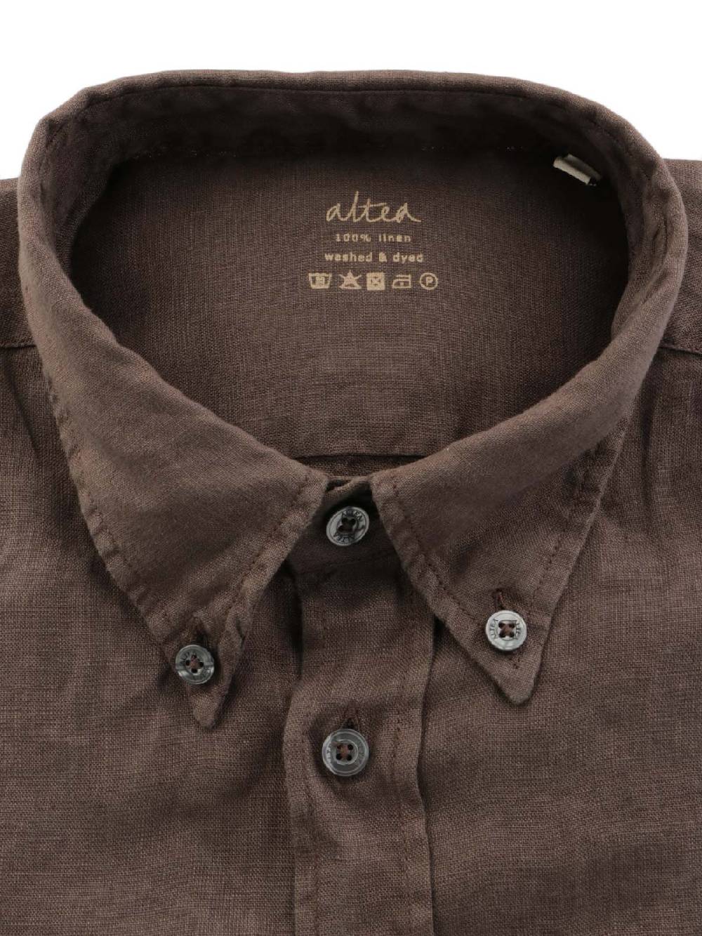 ALTEA Camicia Uomo In Lino Tinto In Capo