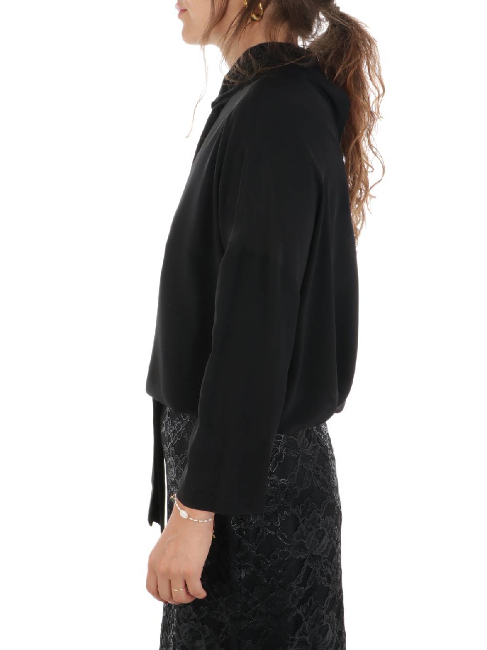 ASPESI Camicia Donna in Seta con Cravatta