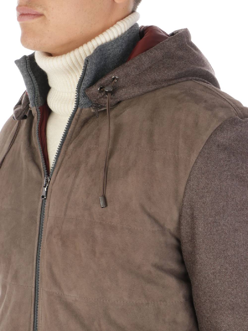 BARBA Bomber Uomo Imbottito Con Cappuccio