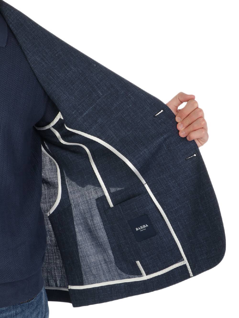 BARBA Giacca Uomo Easy In Lana E Seta