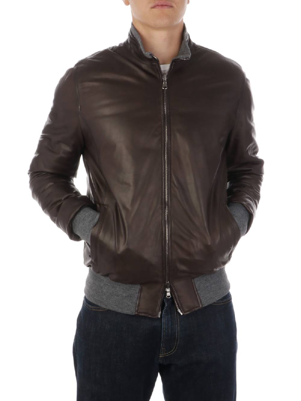 BARBA Giubbotto Uomo Double in Pelle