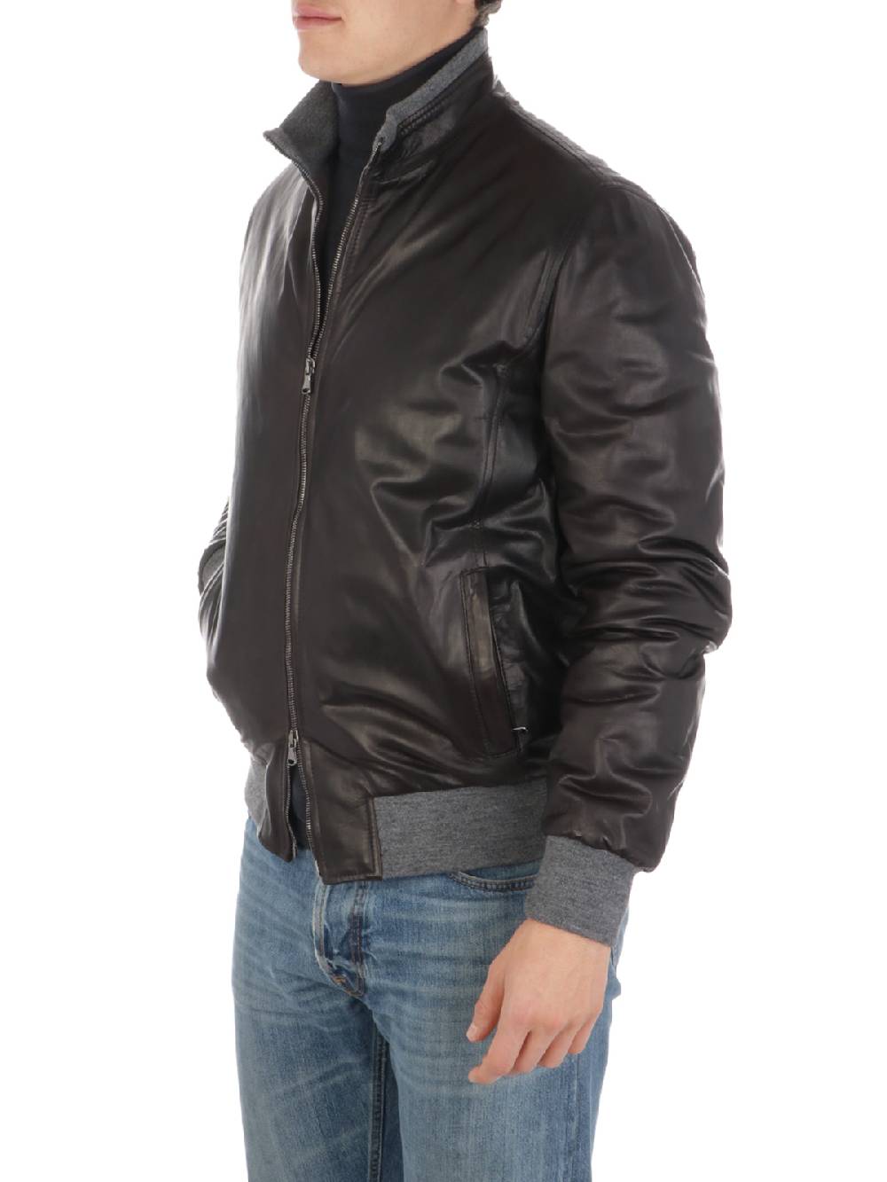 BARBA Giubbotto Uomo Fox In Pelle