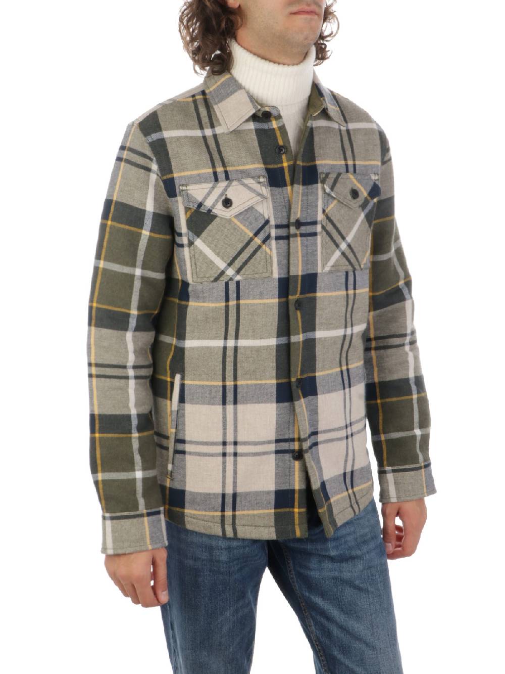 BARBOUR Overshirt Uomo Cannich in Cotone