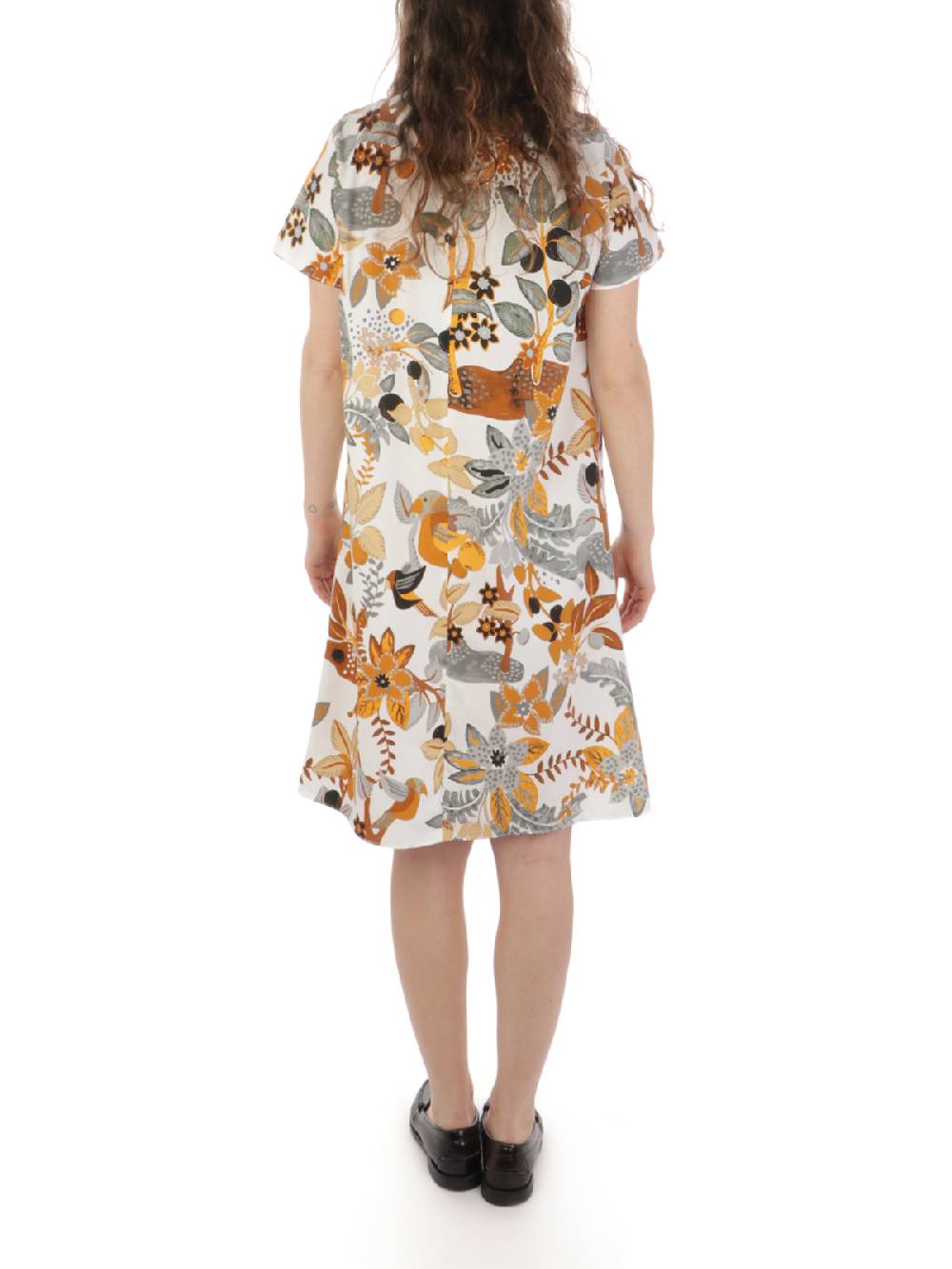 CALIBAN Abito Donna A Fiori In Cotone
