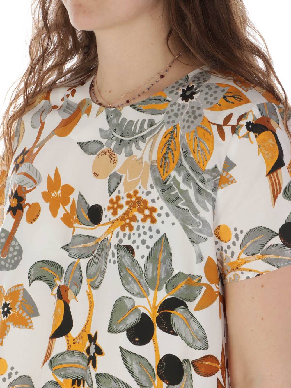 CALIBAN Abito Donna A Fiori In Cotone