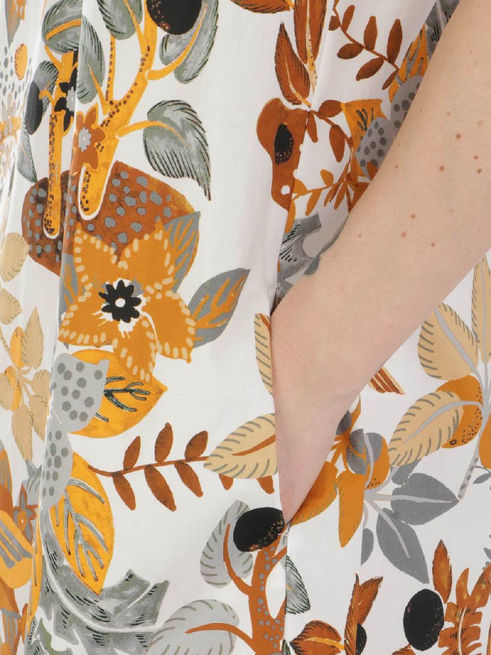 CALIBAN Abito Donna A Fiori In Cotone