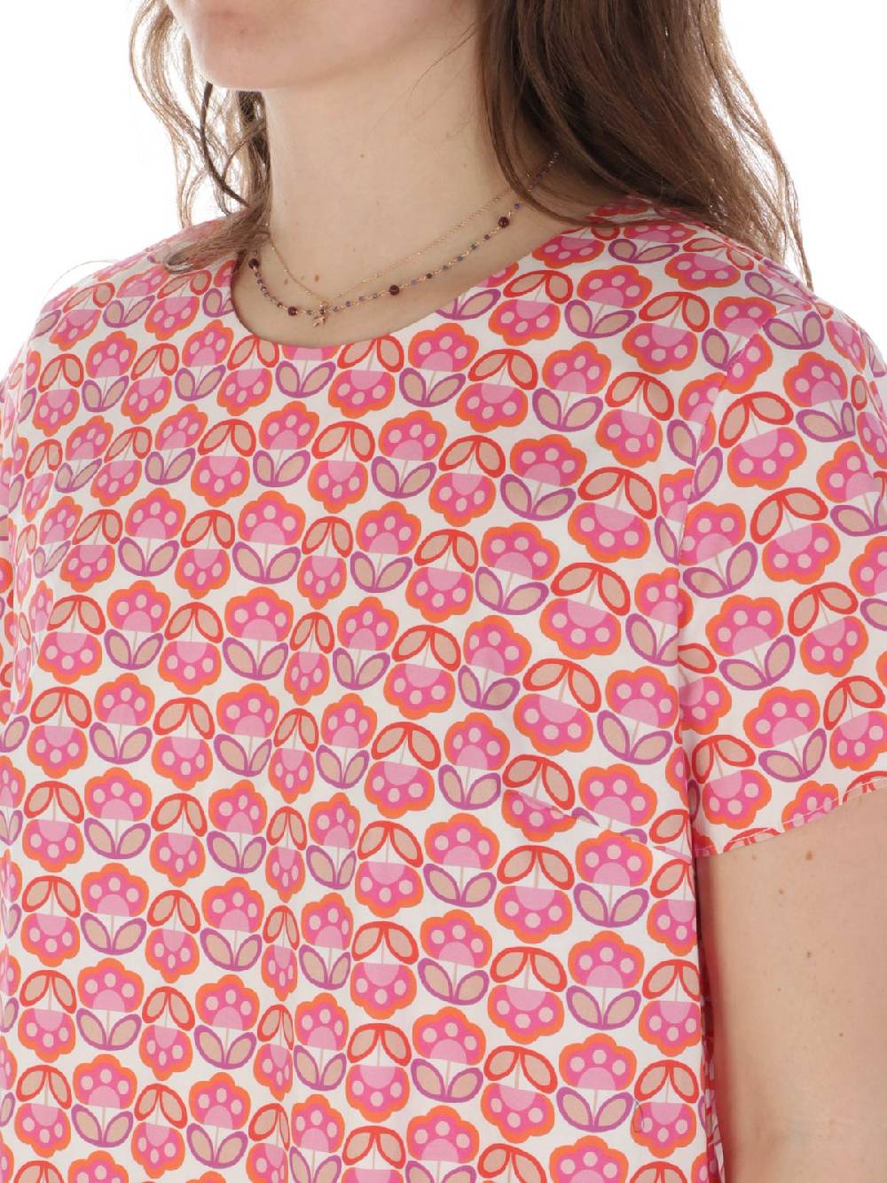 CALIBAN Abito Donna A Fiori Stretch