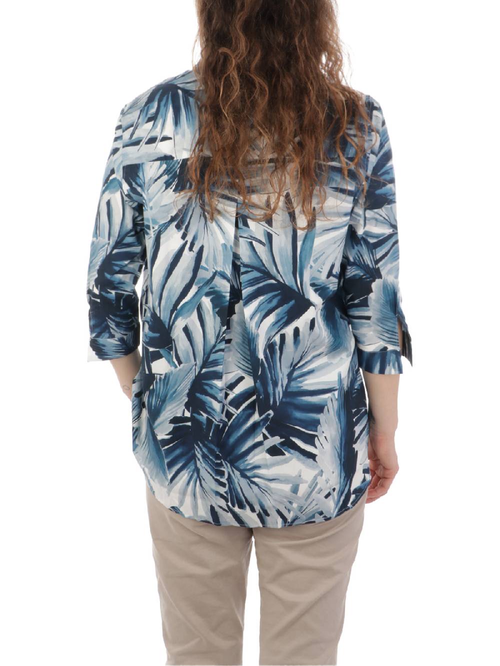 CALIBAN Camicia Donna A Fiori Stretch