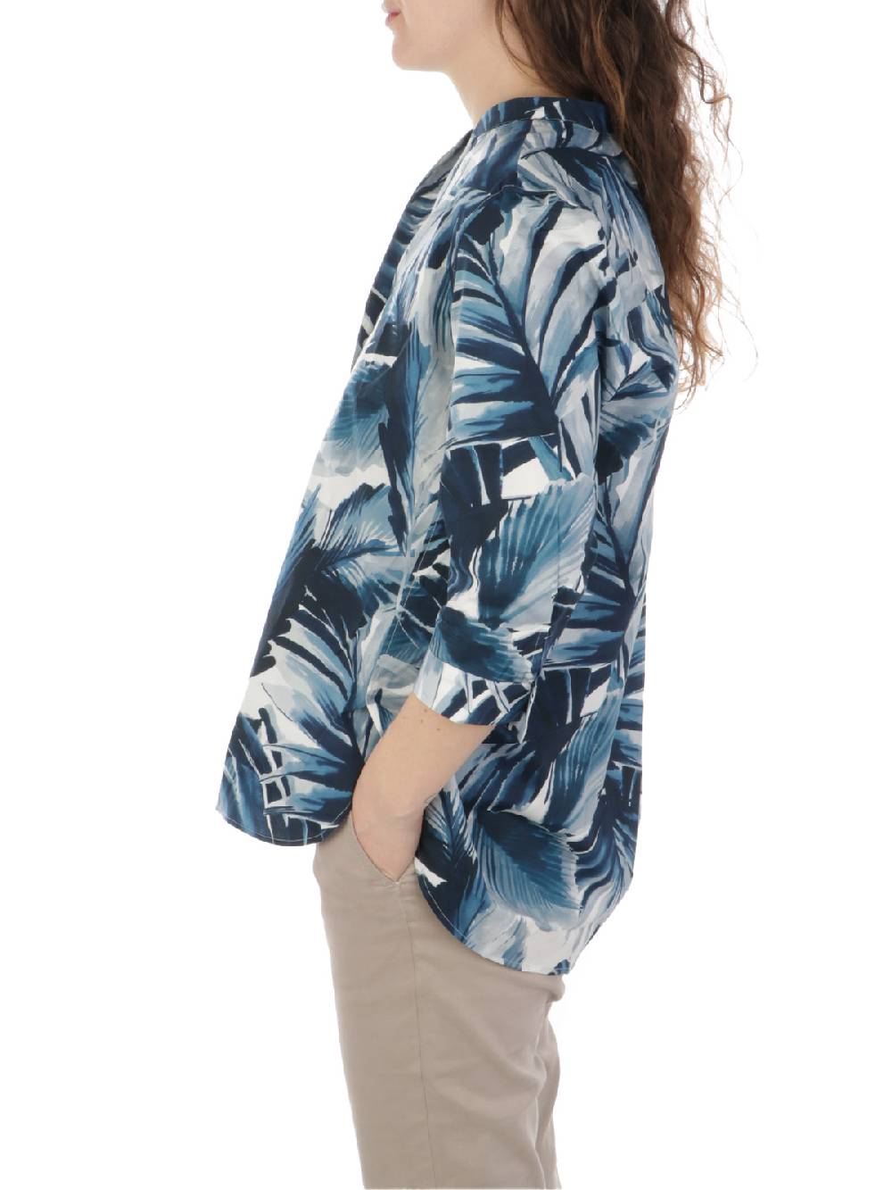 CALIBAN Camicia Donna A Fiori Stretch