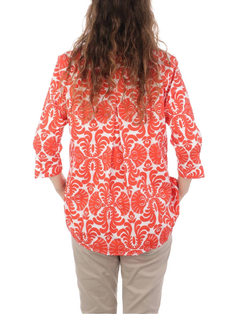 CALIBAN Camicia Donna A Fiori Stretch