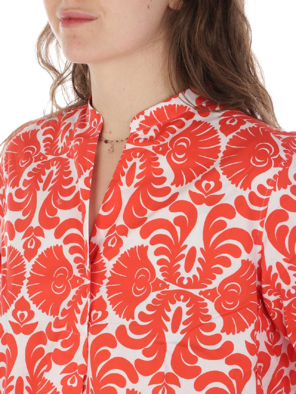 CALIBAN Camicia Donna A Fiori Stretch