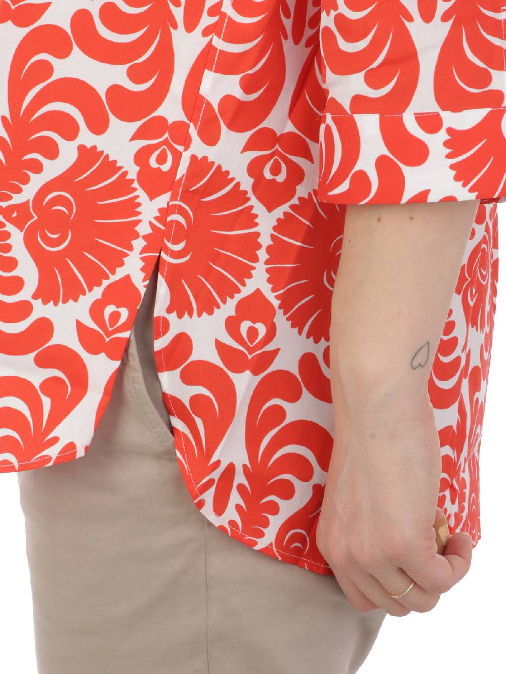 CALIBAN Camicia Donna A Fiori Stretch