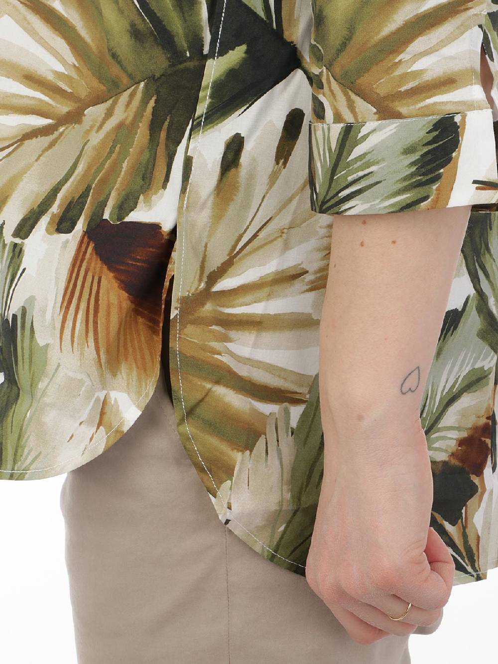 CALIBAN Camicia Donna A Fiori Stretch