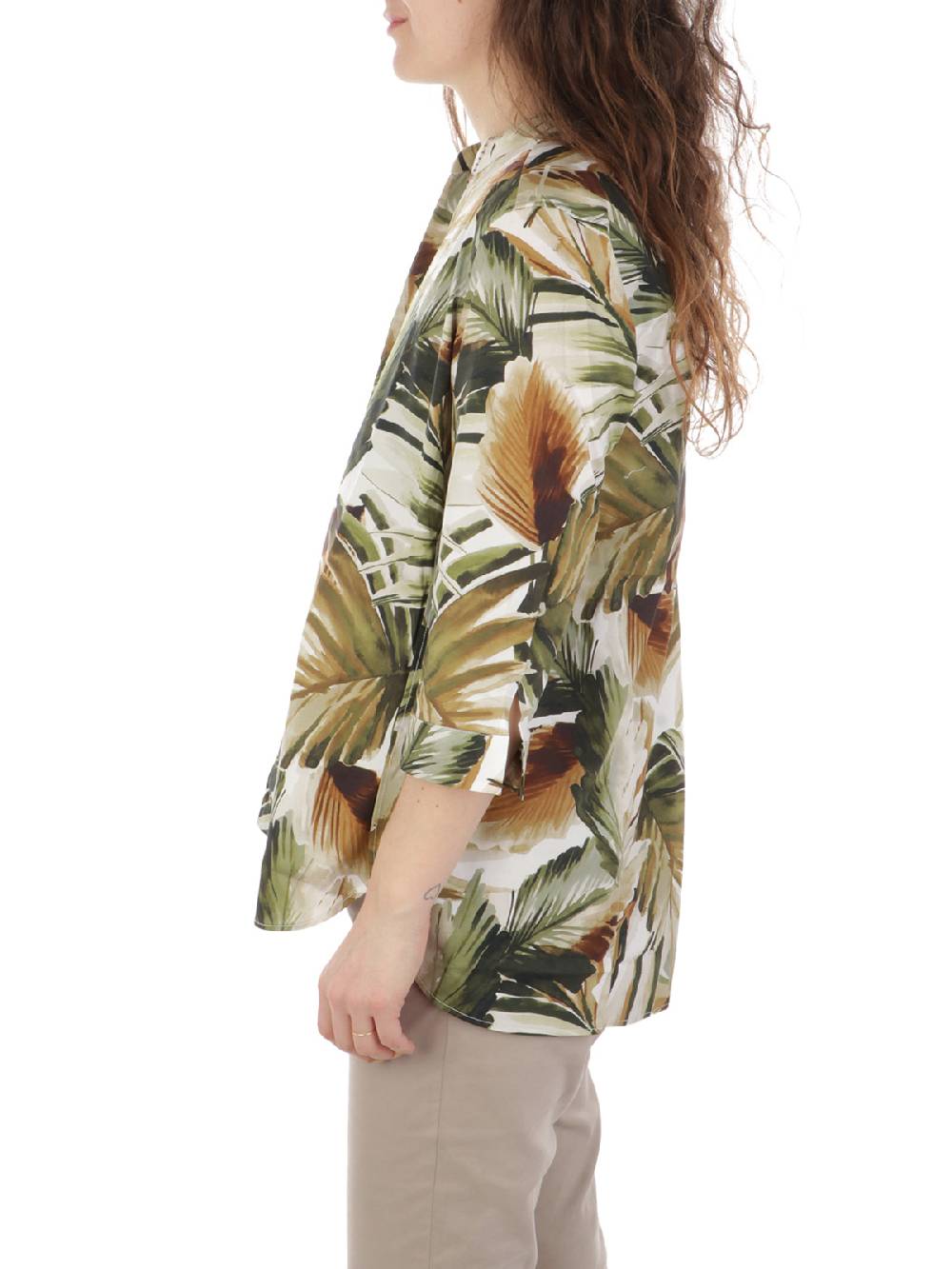 CALIBAN Camicia Donna A Fiori Stretch