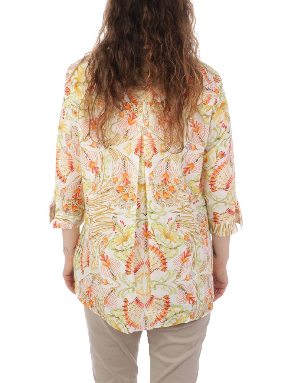 CALIBAN Camicia Donna Coreana A Fiori