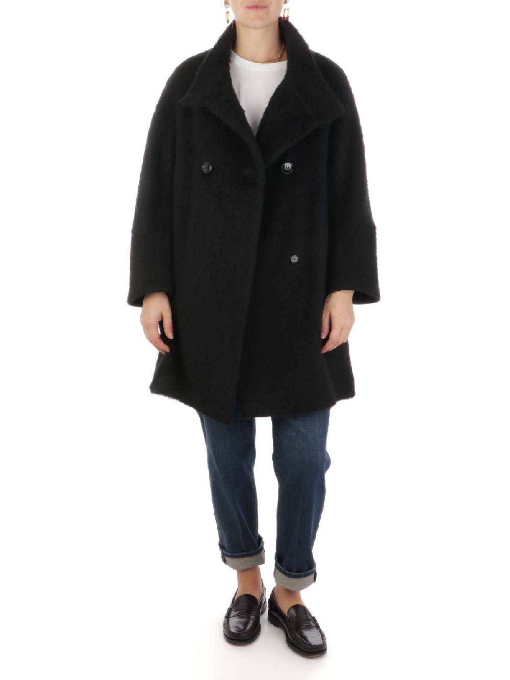 CINZIA ROCCA Cappotto Doppiopetto Donna A Collo Alto