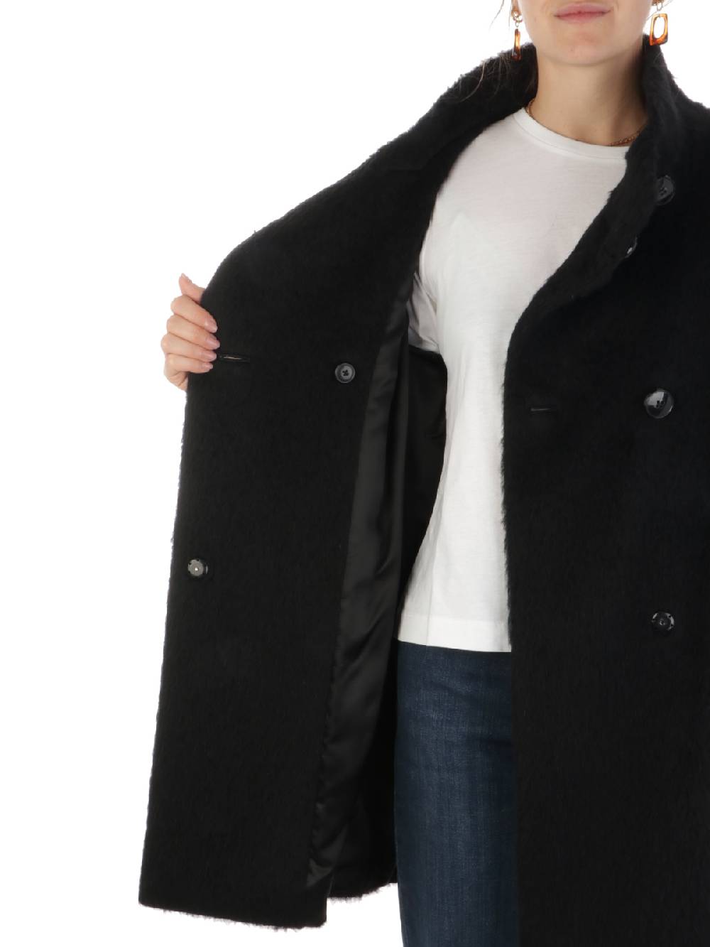 CINZIA ROCCA Cappotto Doppiopetto Donna A Collo Alto