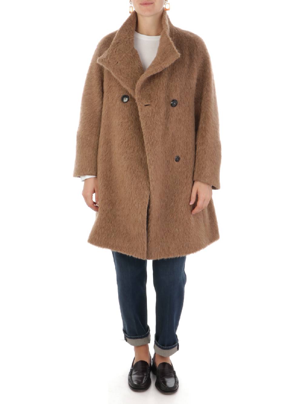 CINZIA ROCCA Cappotto Doppiopetto Donna A Collo Alto