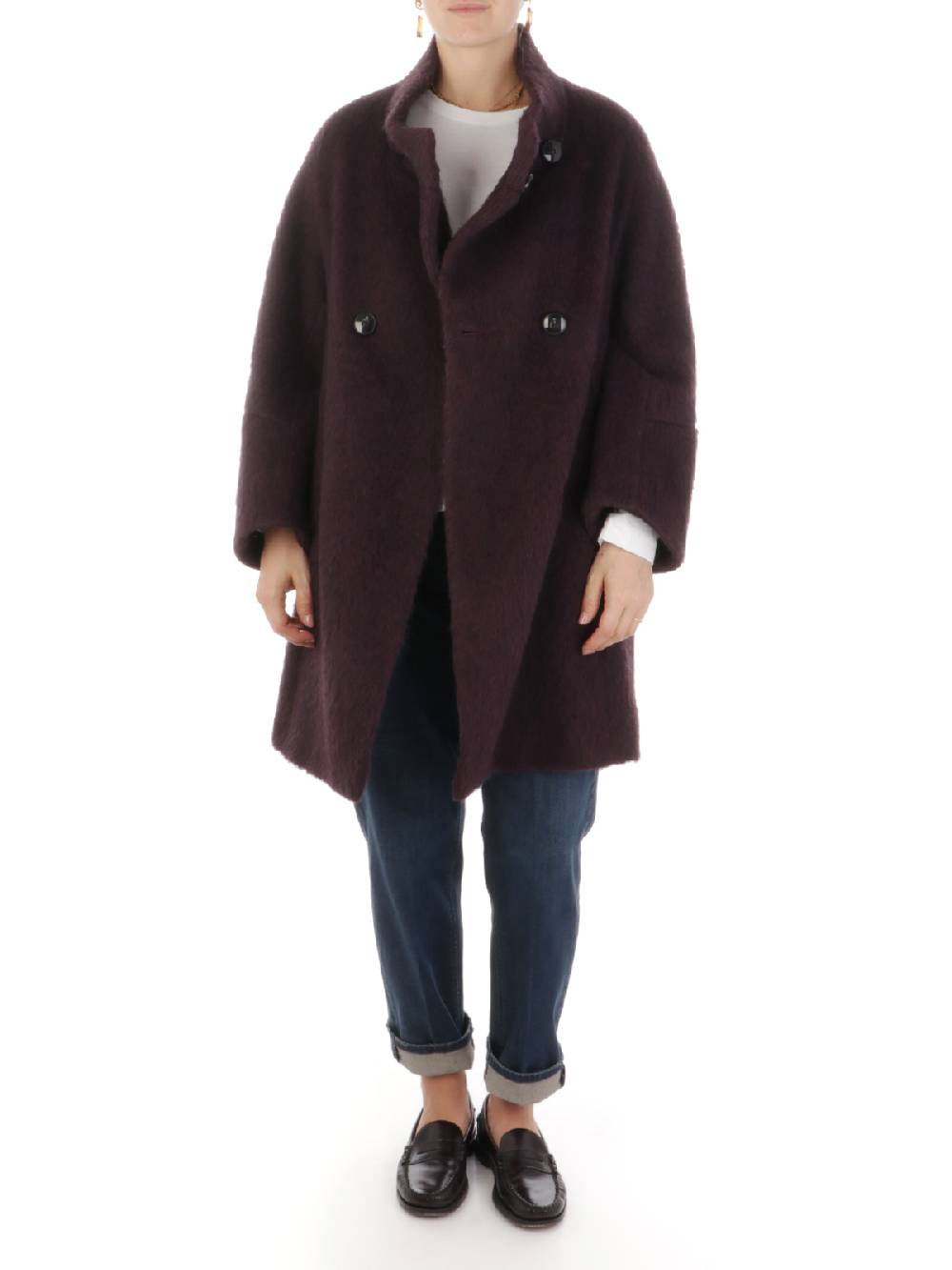 CINZIA ROCCA Cappotto Doppiopetto Donna A Collo Alto