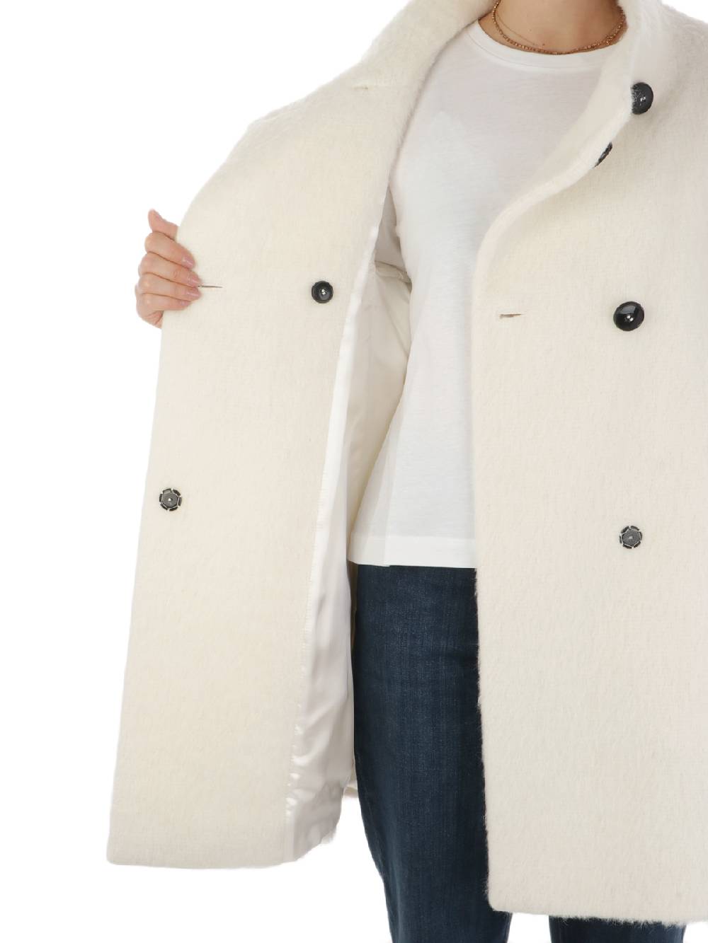 CINZIA ROCCA Cappotto Doppiopetto Donna A Collo Alto