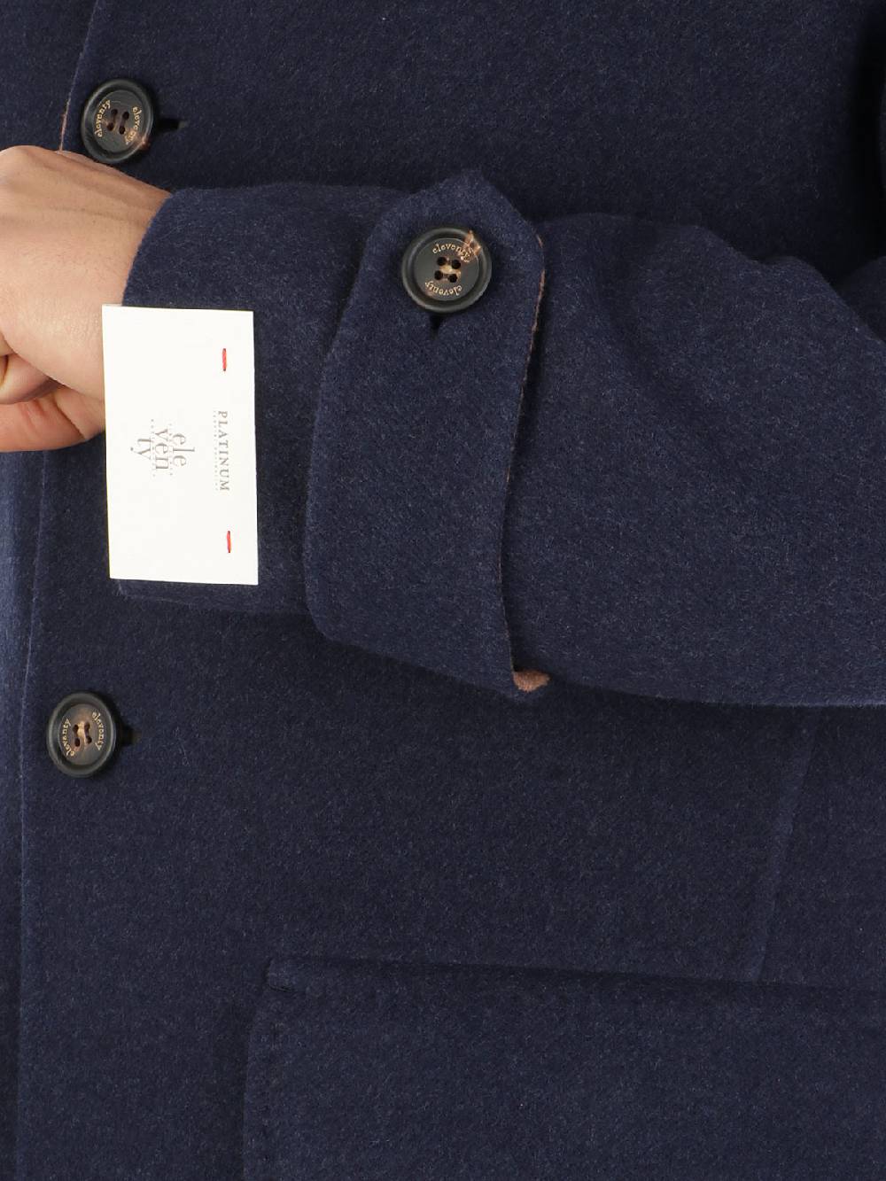 ELEVENTY Cappotto Uomo Reversibile In Lana Vergine