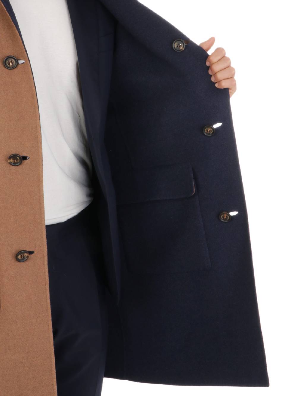 ELEVENTY Cappotto Uomo Reversibile In Lana Vergine