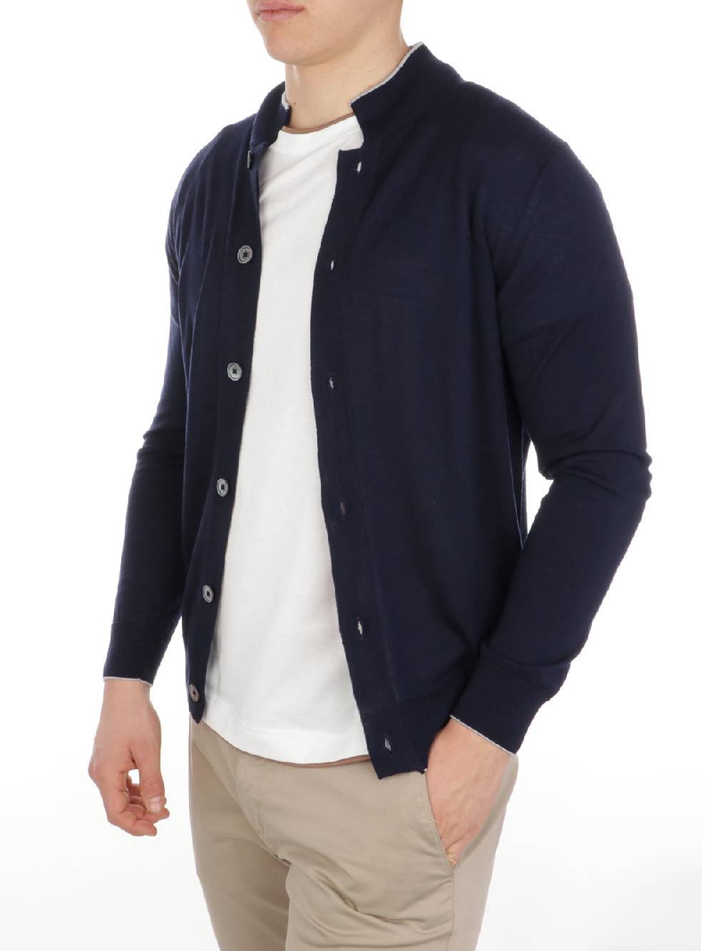 ELEVENTY Cardigan Uomo in Lana e Seta