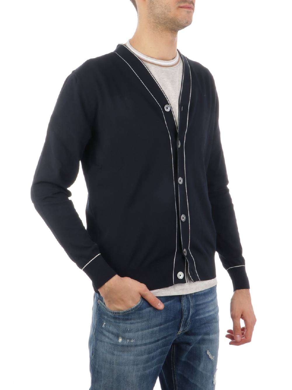 Eleventy Jersey Maglia Cardigan