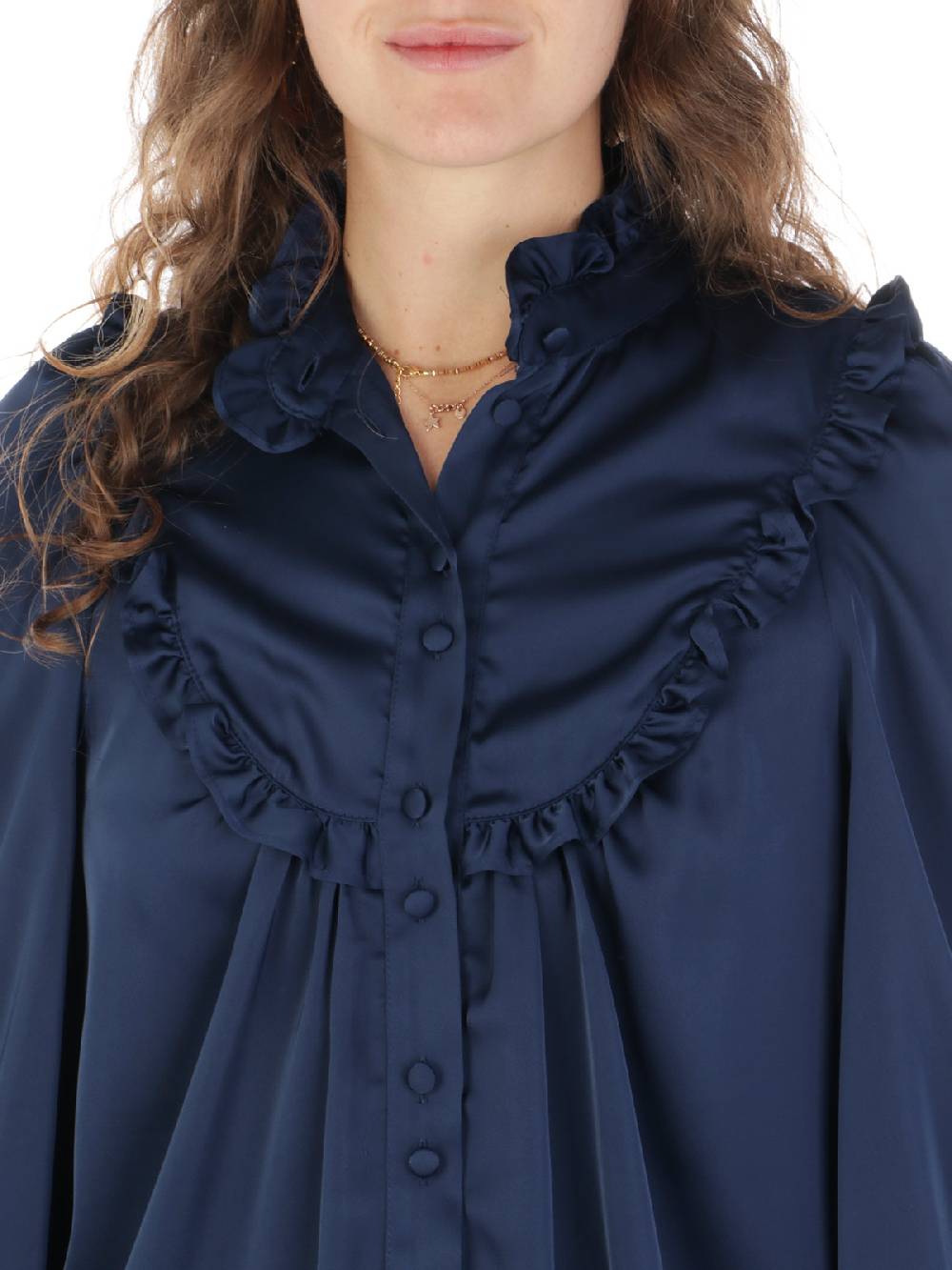 F.IT Camicia Donna Con Rouches