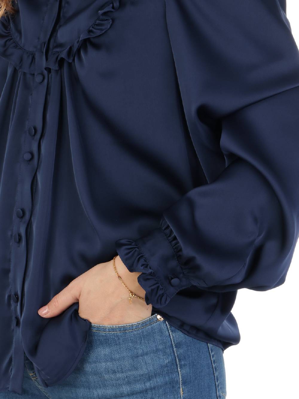 F.IT Camicia Donna Con Rouches