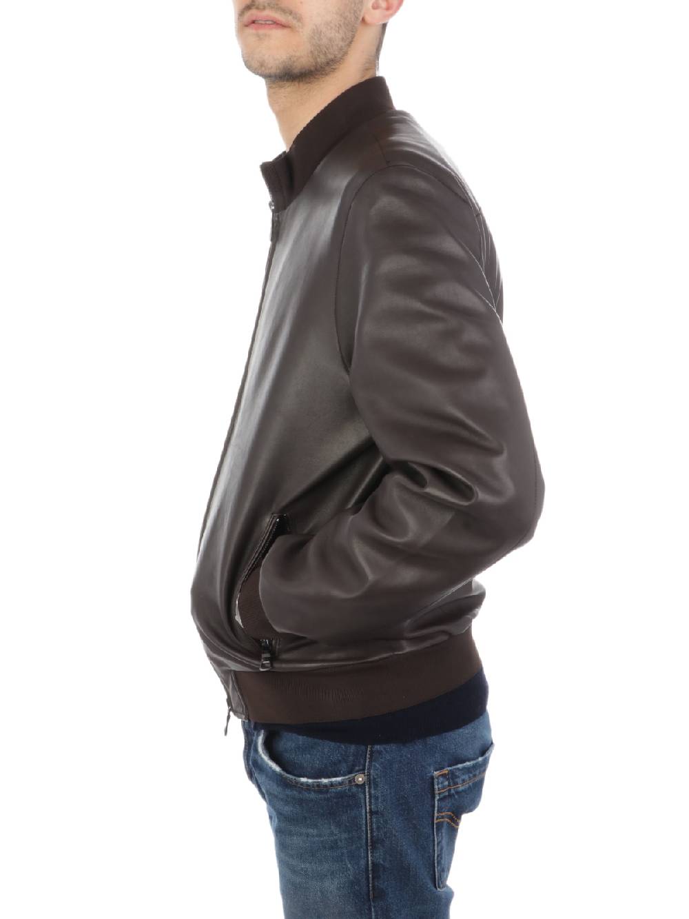 THE JACK LEATHERS Giacca In Pelle Uomo Derek Seamless