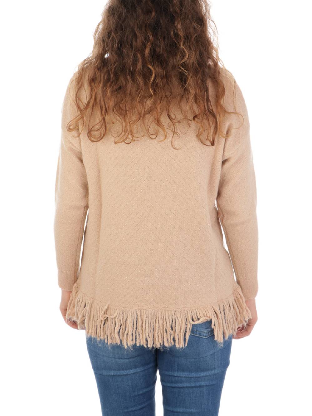 GIOROGA Dolcevita Donna Spigato Con Frange