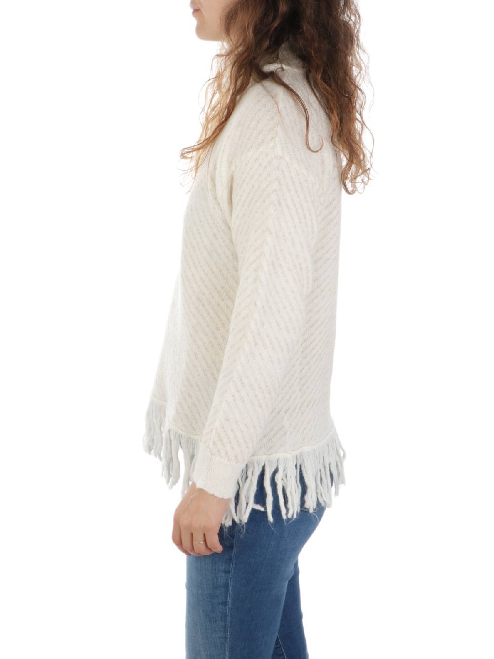 GIOROGA Dolcevita Donna Spigato Con Frange