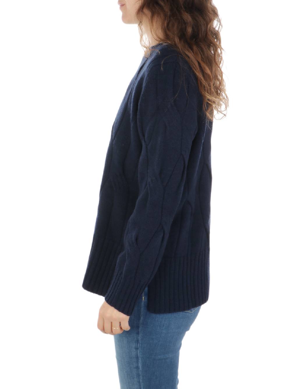 KANGRA Maglia Donna in Lana e Cashmere a Treccia