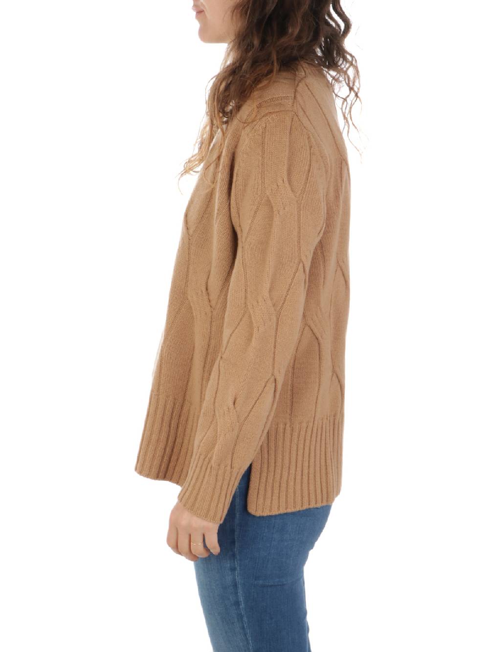 KANGRA Maglia Donna in Lana e Cashmere a Treccia