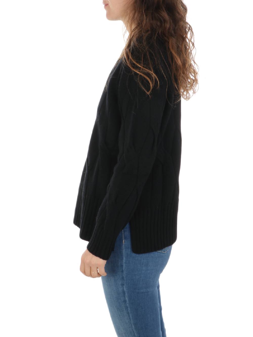 KANGRA Maglia Donna in Lana e Cashmere a Treccia