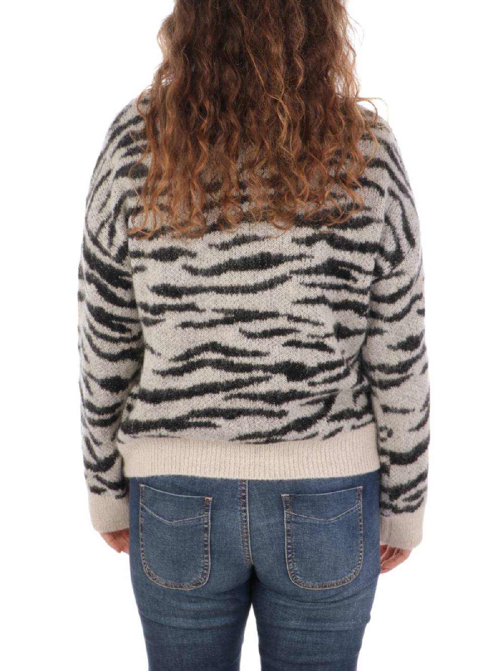 KAOS Maglia Donna Zebrata In Mohair