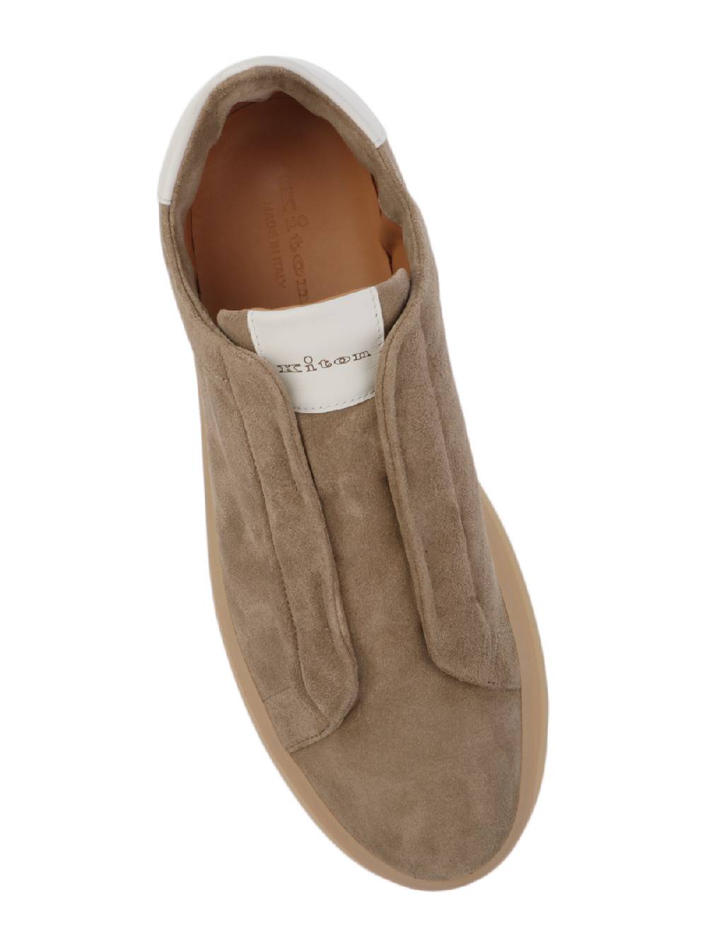 KITON Sneakers Uomo In Suede Senza Lacci