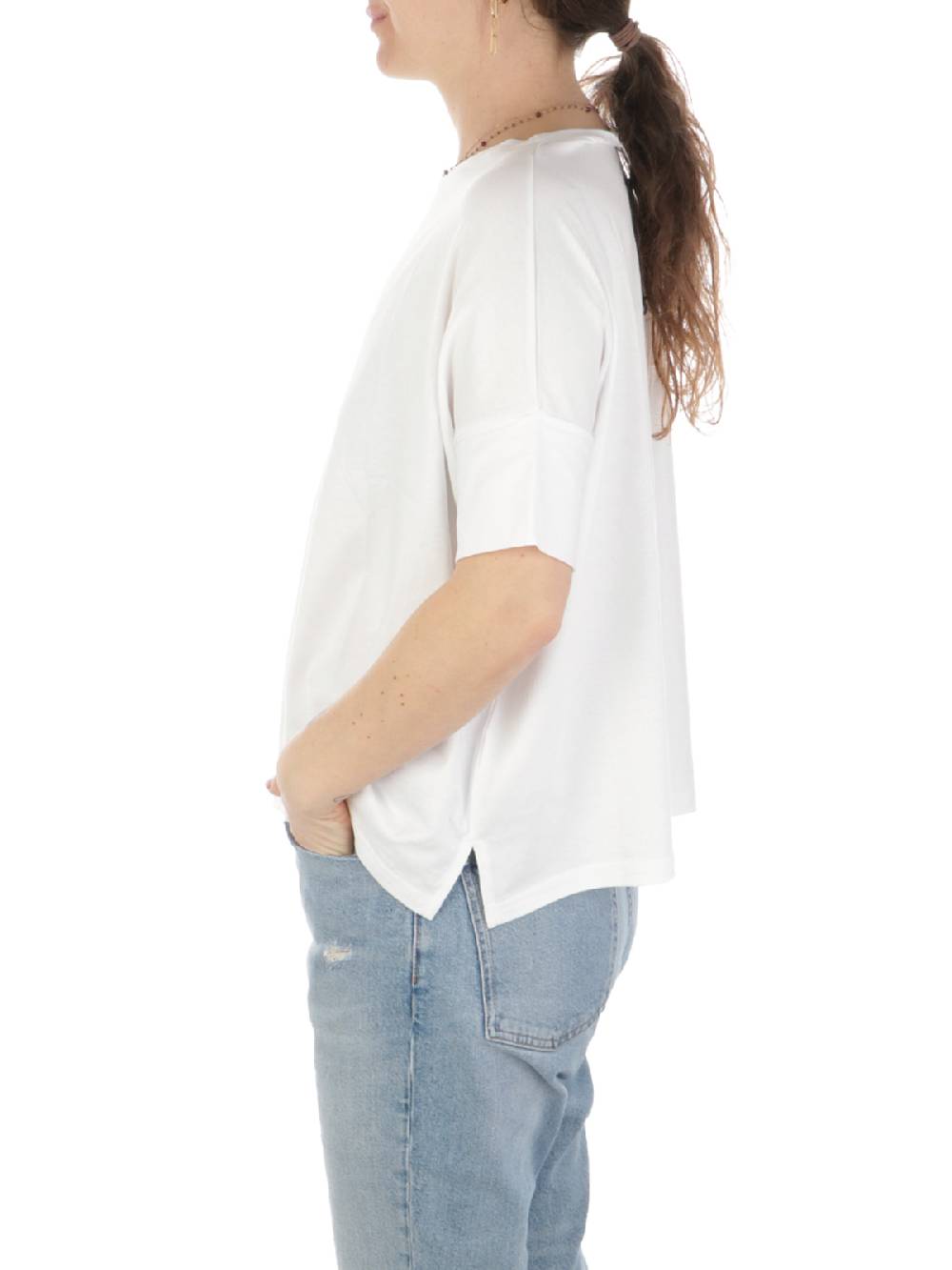 MAIDA MILA Blusa Ampia Donna In Cotone Stretch