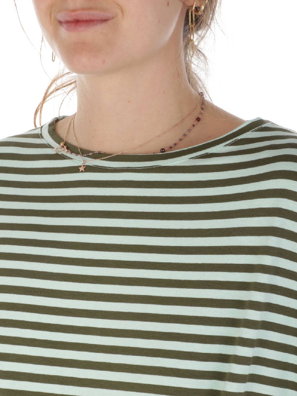 MAIDA MILA Blusa Ampia Donna Rigata In Viscosa