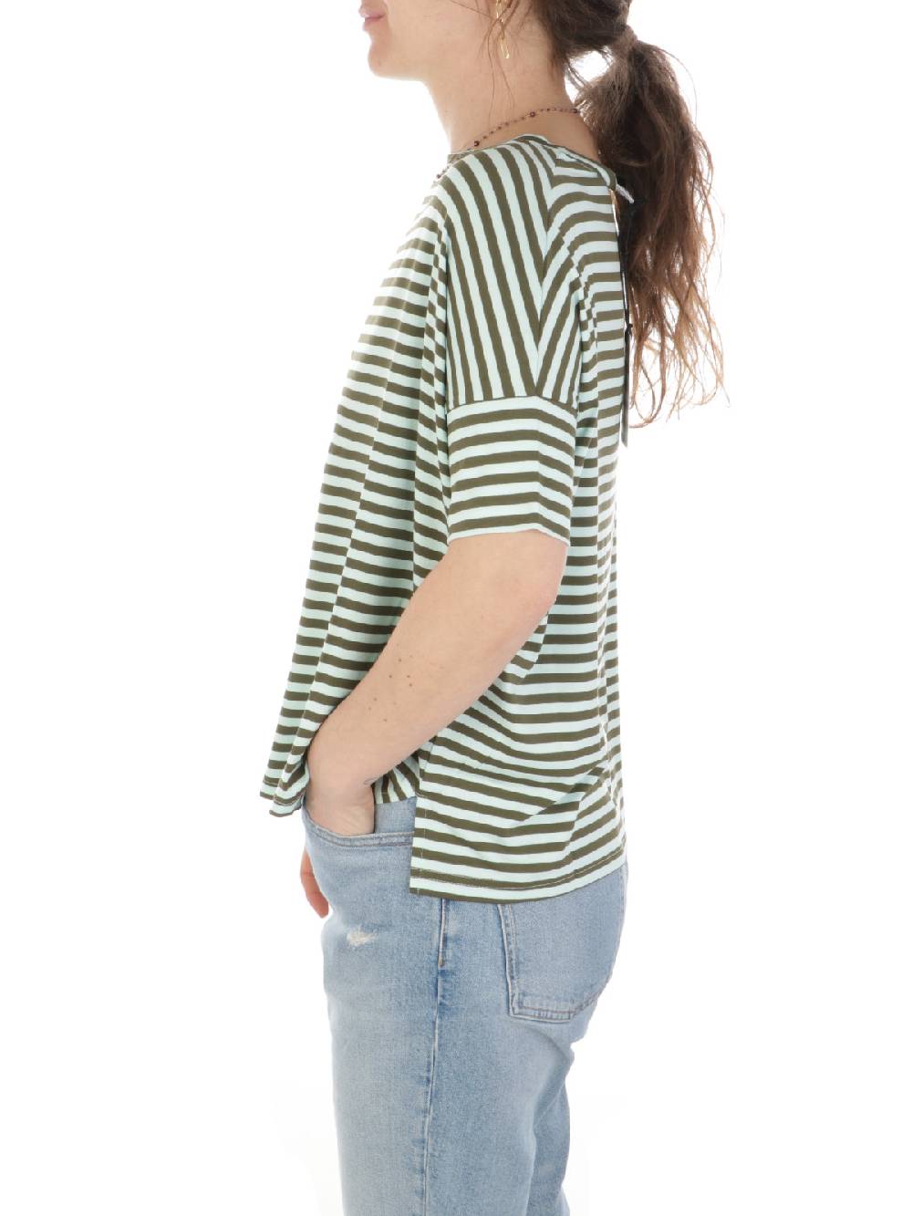 MAIDA MILA Blusa Ampia Donna Rigata In Viscosa