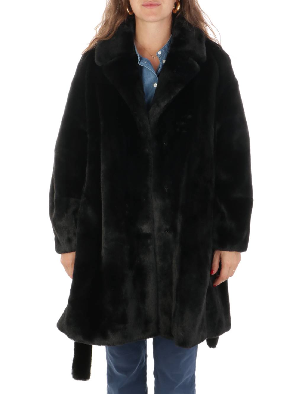 NENETTE Giacca Lunga Donna In Ecopelliccia