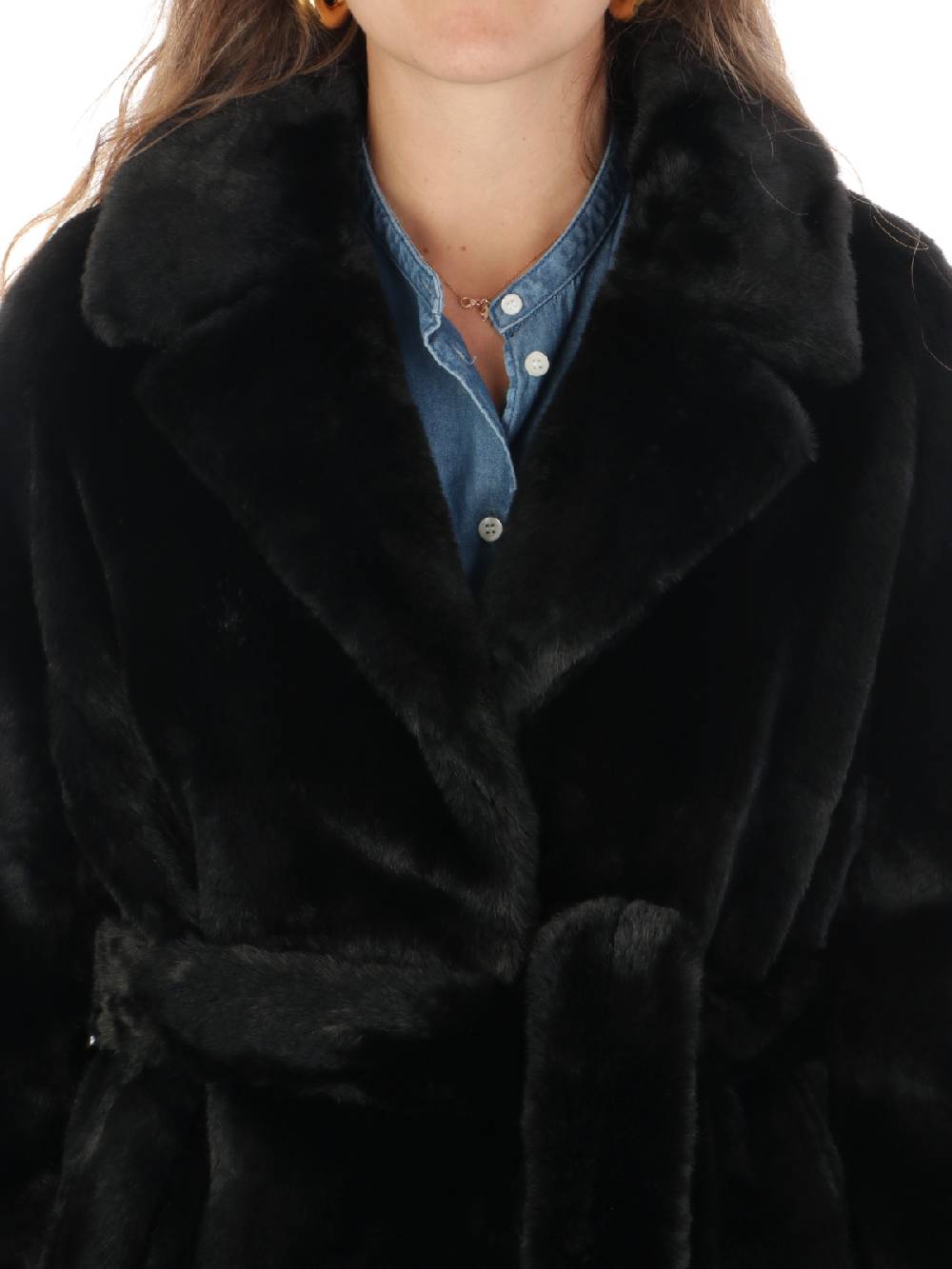 NENETTE Giacca Lunga Donna In Ecopelliccia