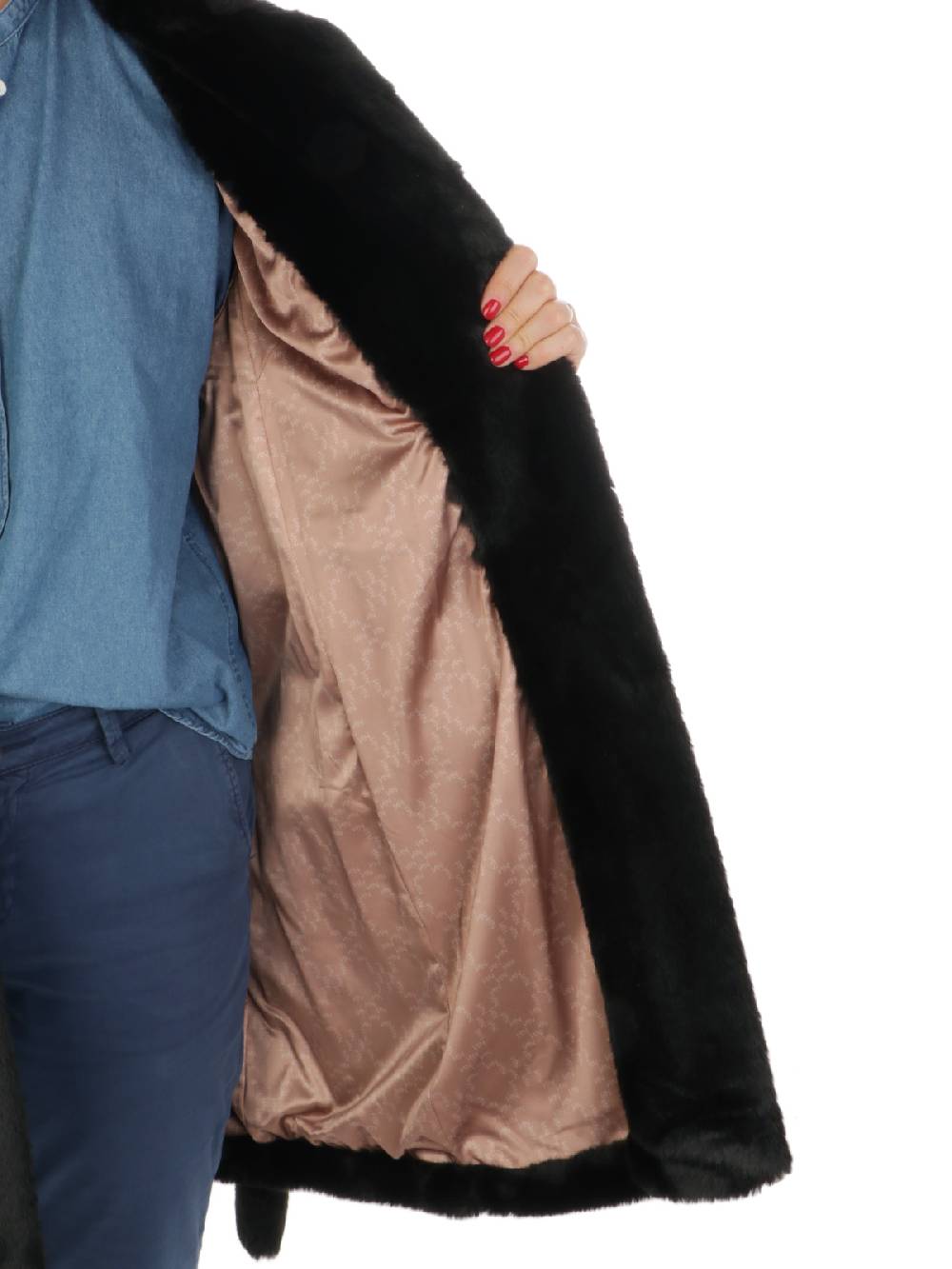 NENETTE Giacca Lunga Donna In Ecopelliccia