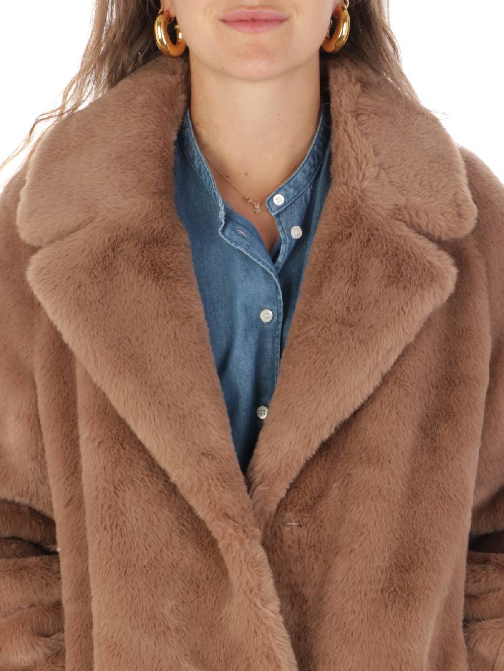 NENETTE Giacca Lunga Donna In Ecopelliccia