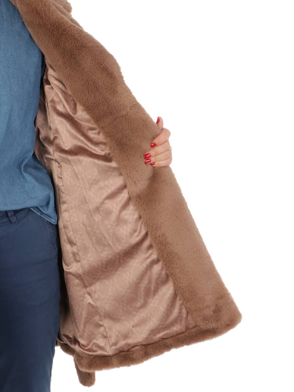 NENETTE Giacca Lunga Donna In Ecopelliccia