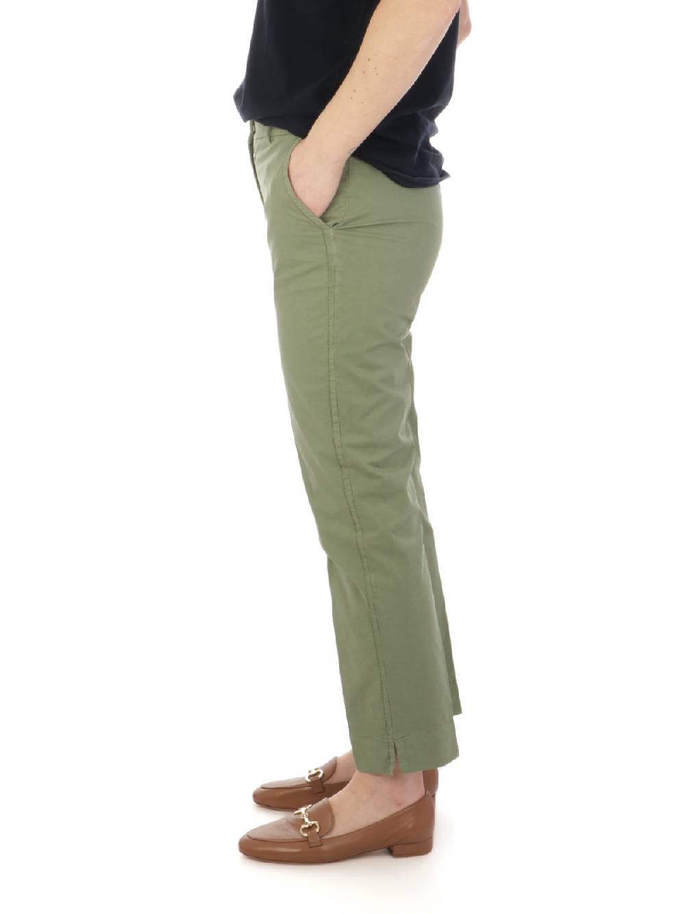 VIA MASINI 80 Pantaloni Chino Donna In Cotone Elasticizzato