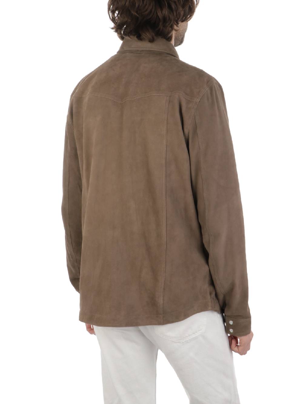 PROLEATHER Giacca Camicia Uomo In Suede