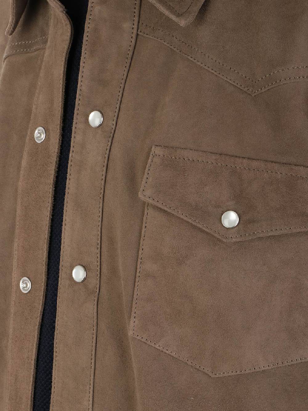 PROLEATHER Giacca Camicia Uomo In Suede